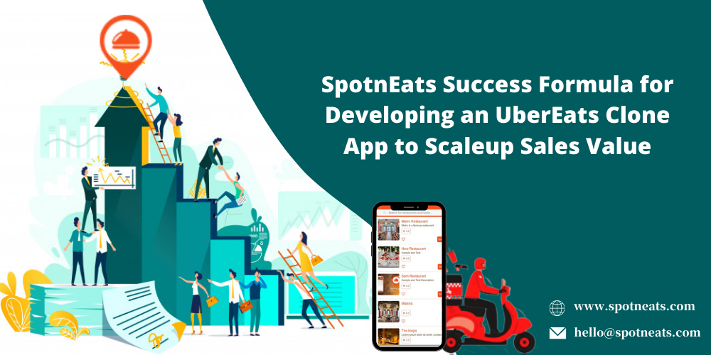 SpotnEats Success Formula for Developing an UberEats Clone App to Scaleup Sales Value
