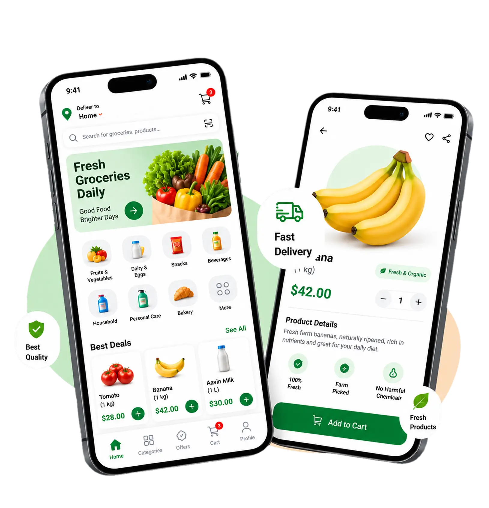 Grocery delivery app features
