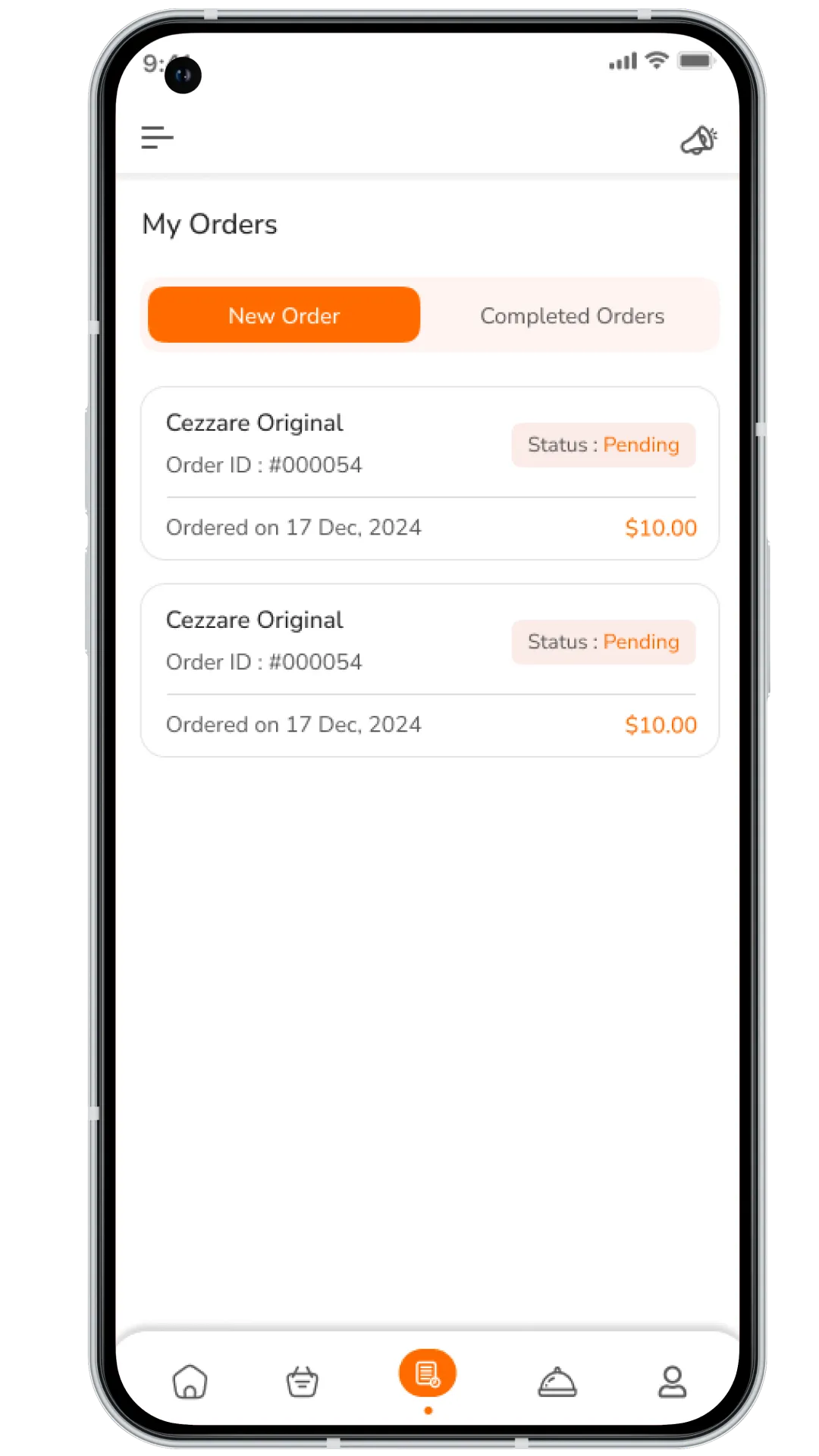 Grubhub Clone user app my order