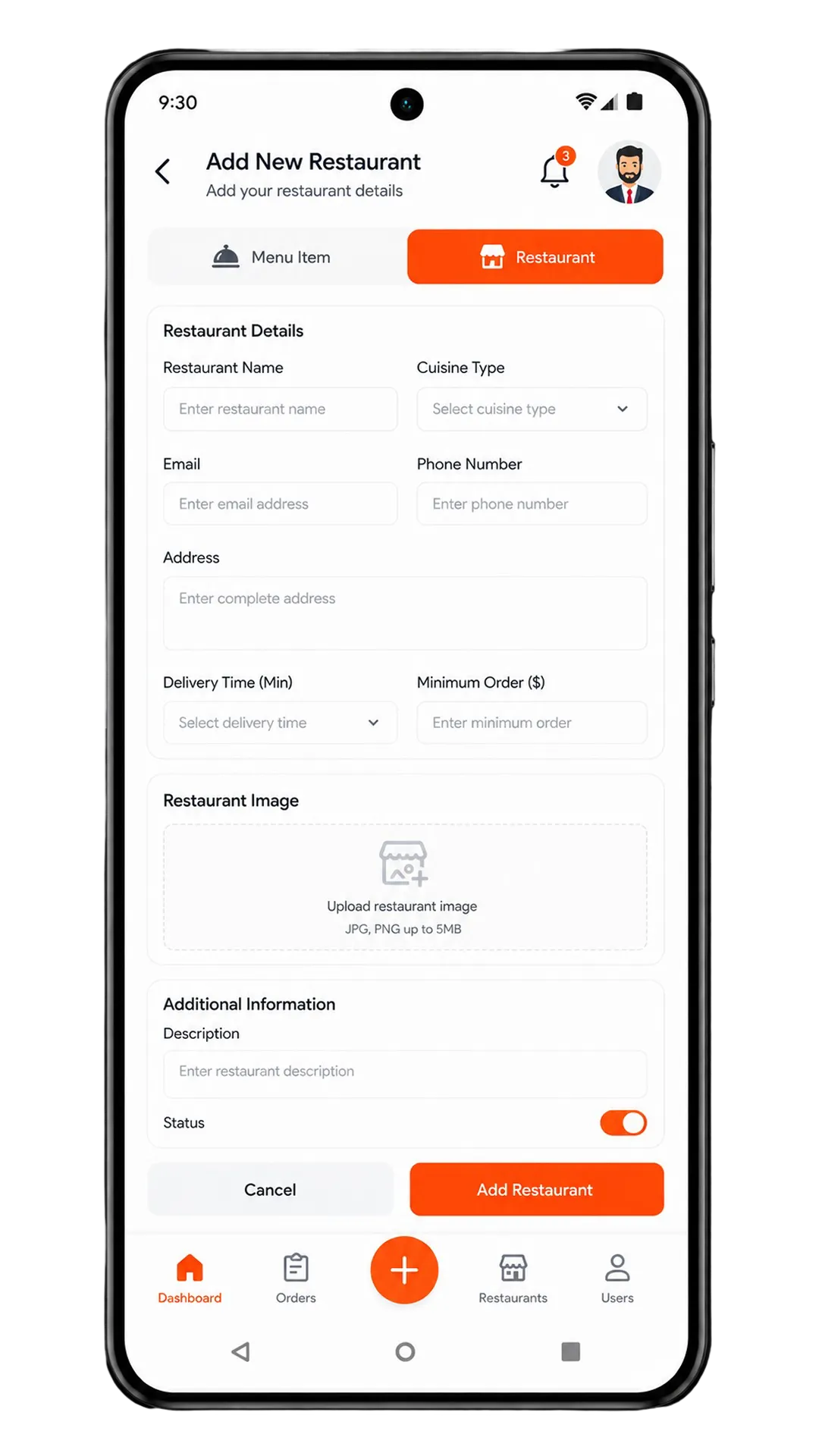 add new restaurants