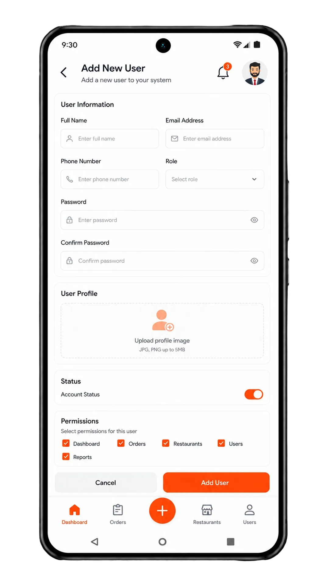 add new users