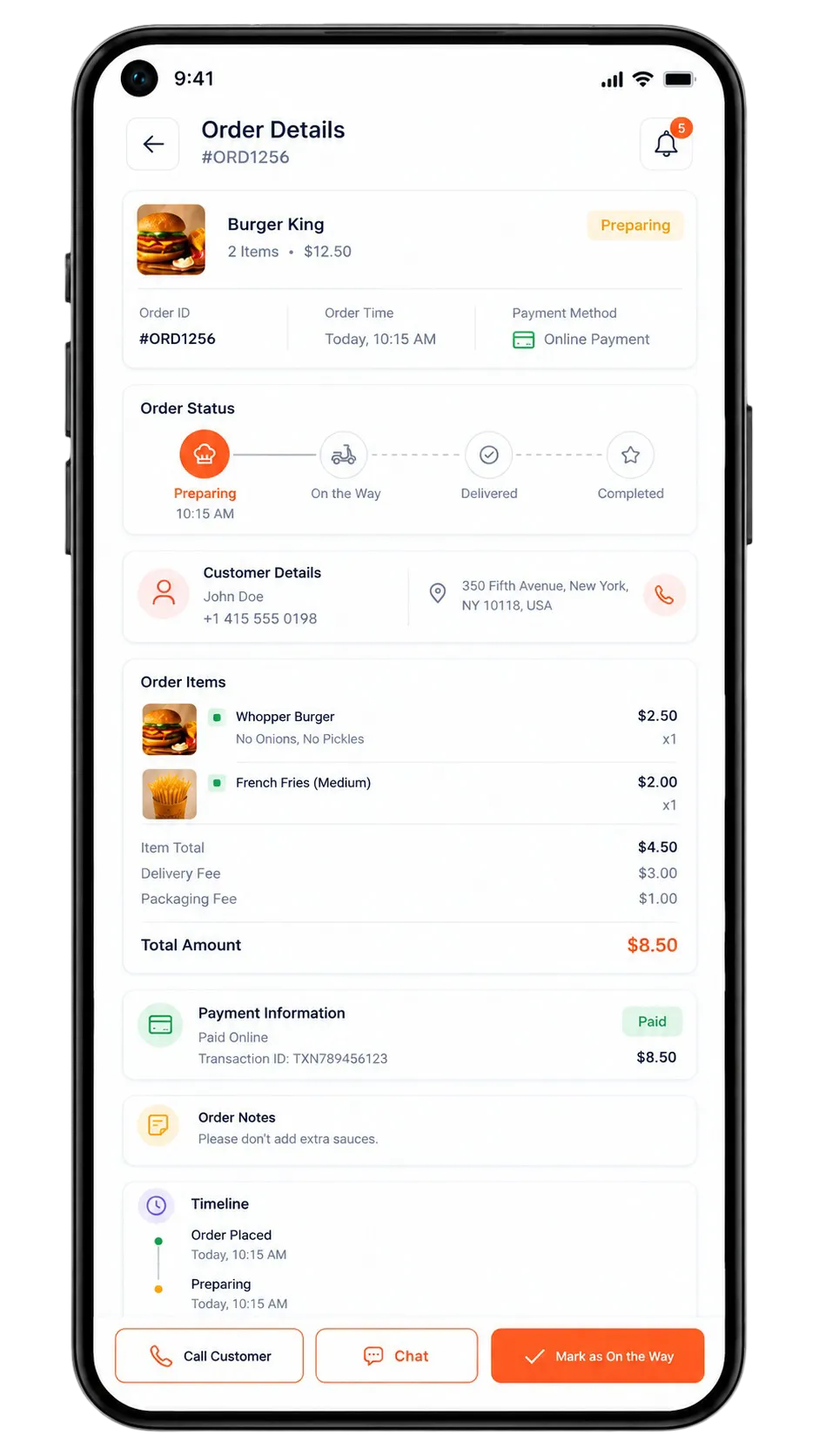 Grubhub Clone admin