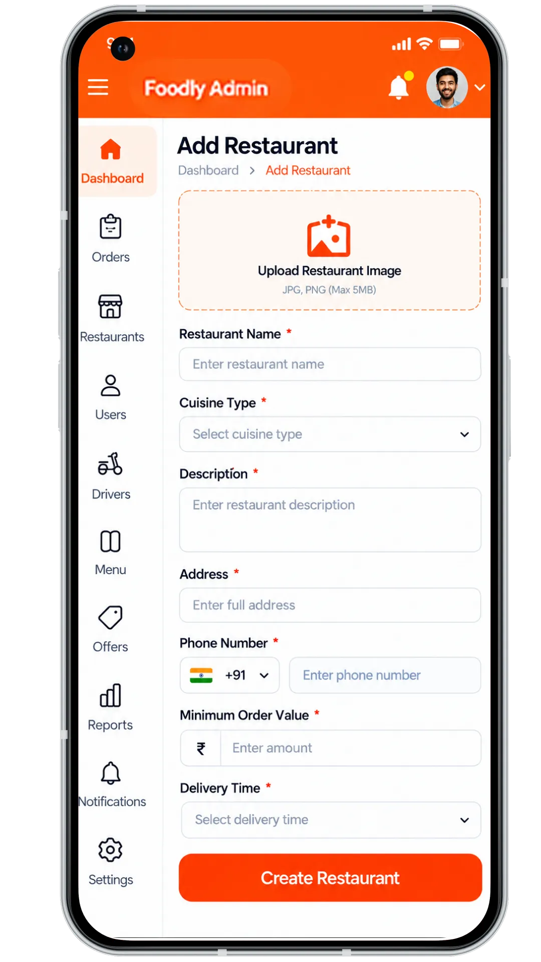 swiggy clone Admin