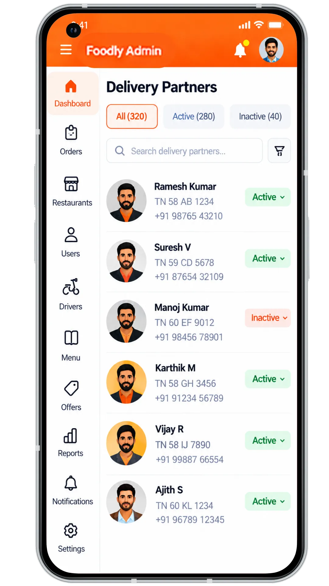 swiggy clone Admin