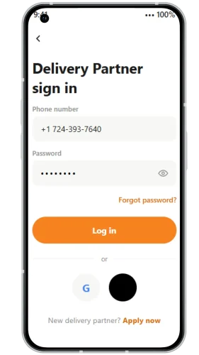 Alcohol Delivery App-delivery partner
