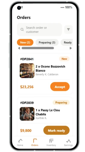 Alcohol Delivery App-vendor
