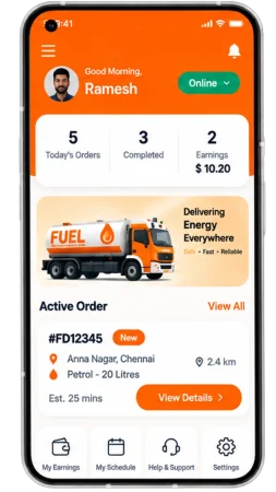 Fuel Delivery partner app