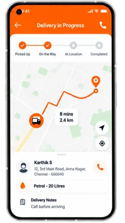 Fuel Delivery partner app