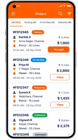 Fuel Delivery App admin