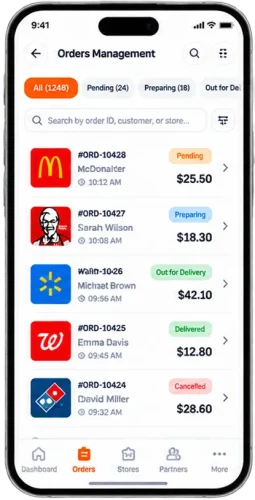 Multi Delivery Admin App