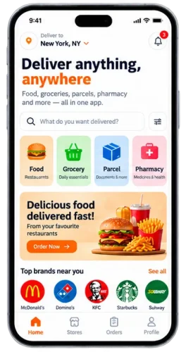 Multi Delivery App cuctomer