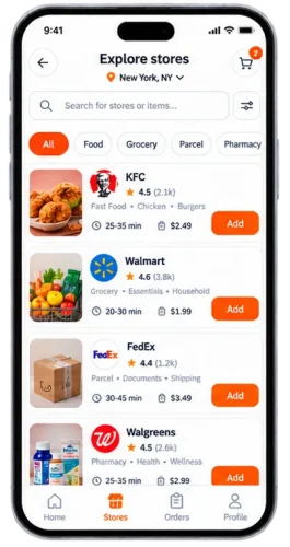 Multi Delivery App cuctomer