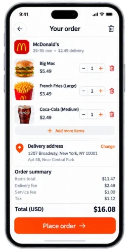 Multi Delivery App cuctomer
