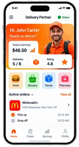 Multi Delivery App delivery Partner