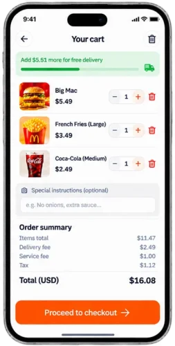 Multi Delivery Vendor App